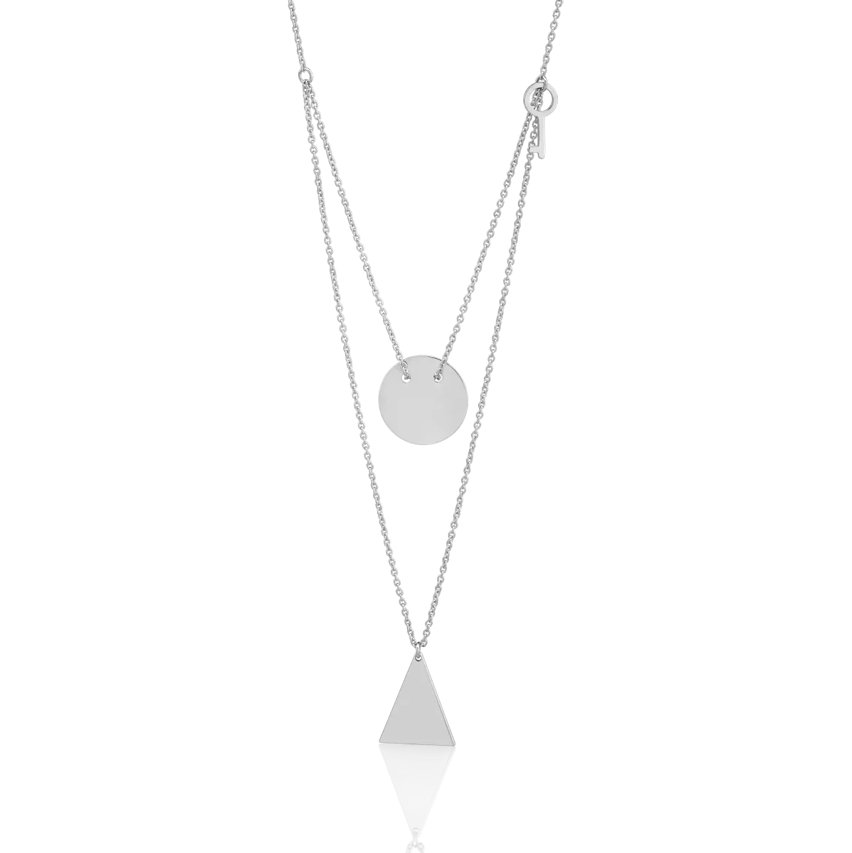 14K white gold chain with pendant