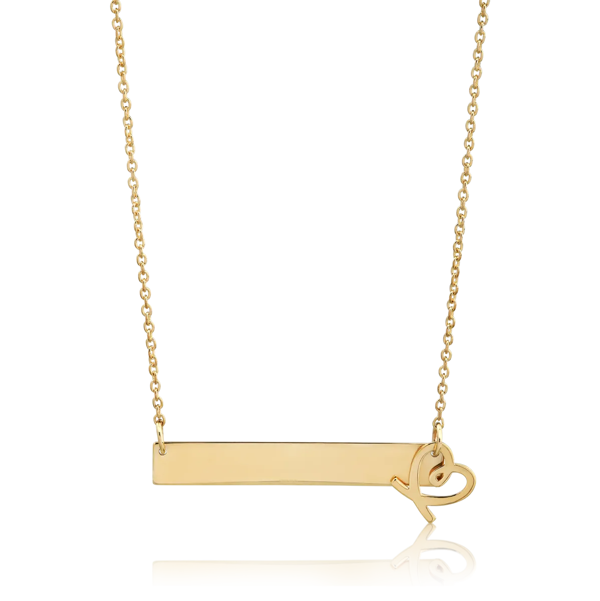 14K yellow gold pendant necklace-124028