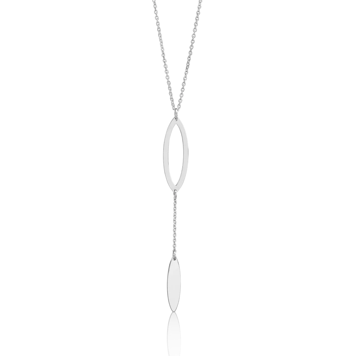 14K white gold chain with pendant