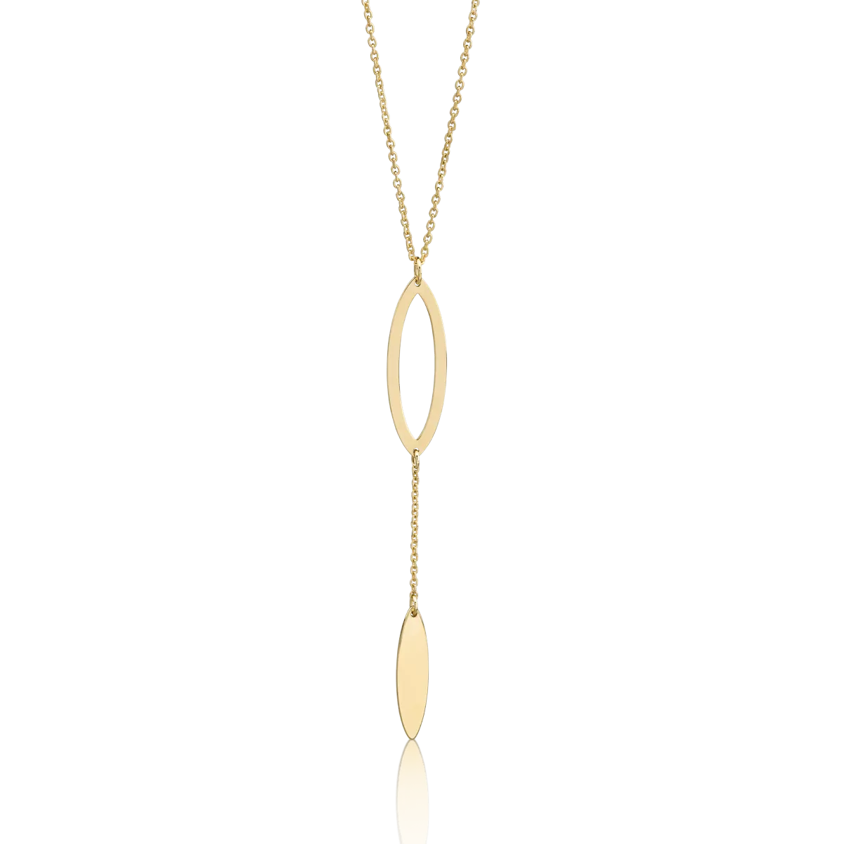 14K yellow gold pendant necklace