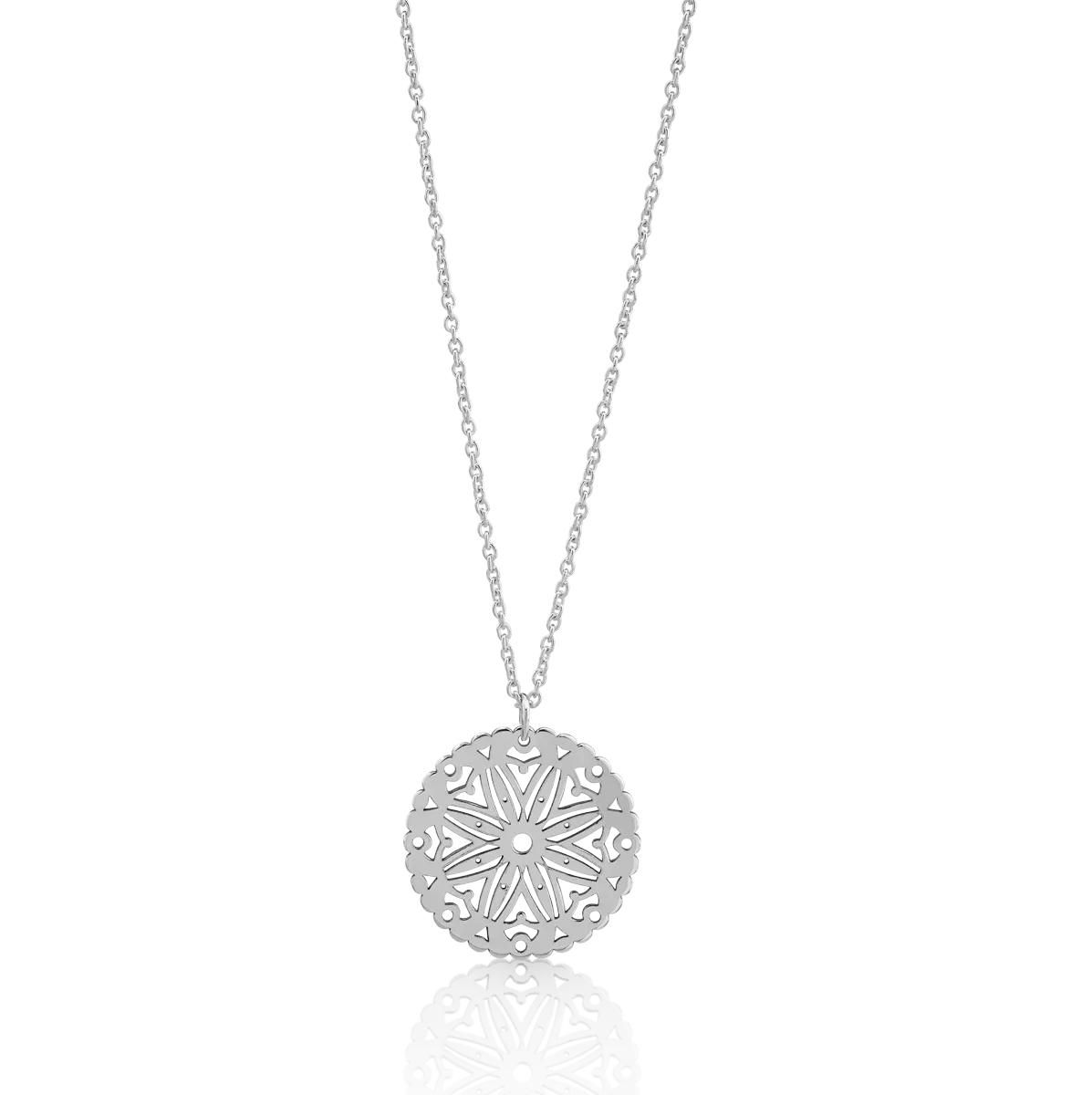 14K white gold pendant chain