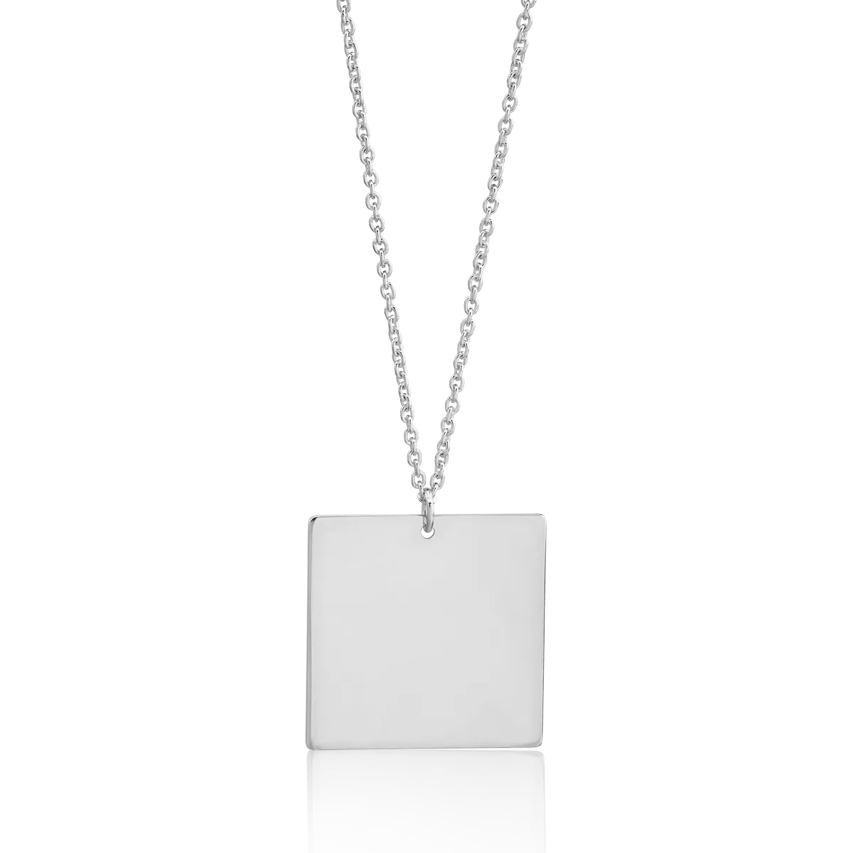 14K white gold chain with pendant