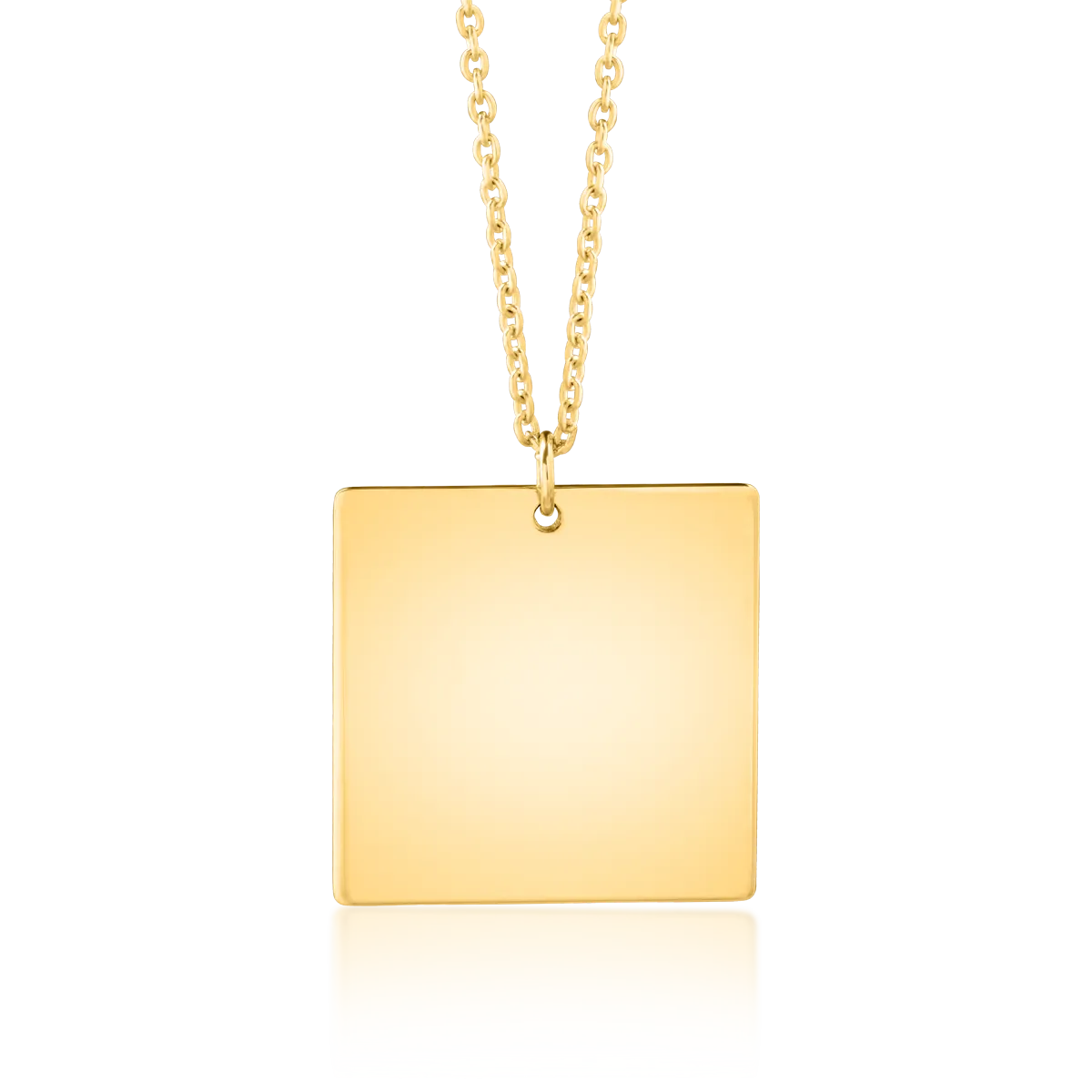 Łańcuszek z geometrycznym wisiorkiem z 14K żółtego złota
