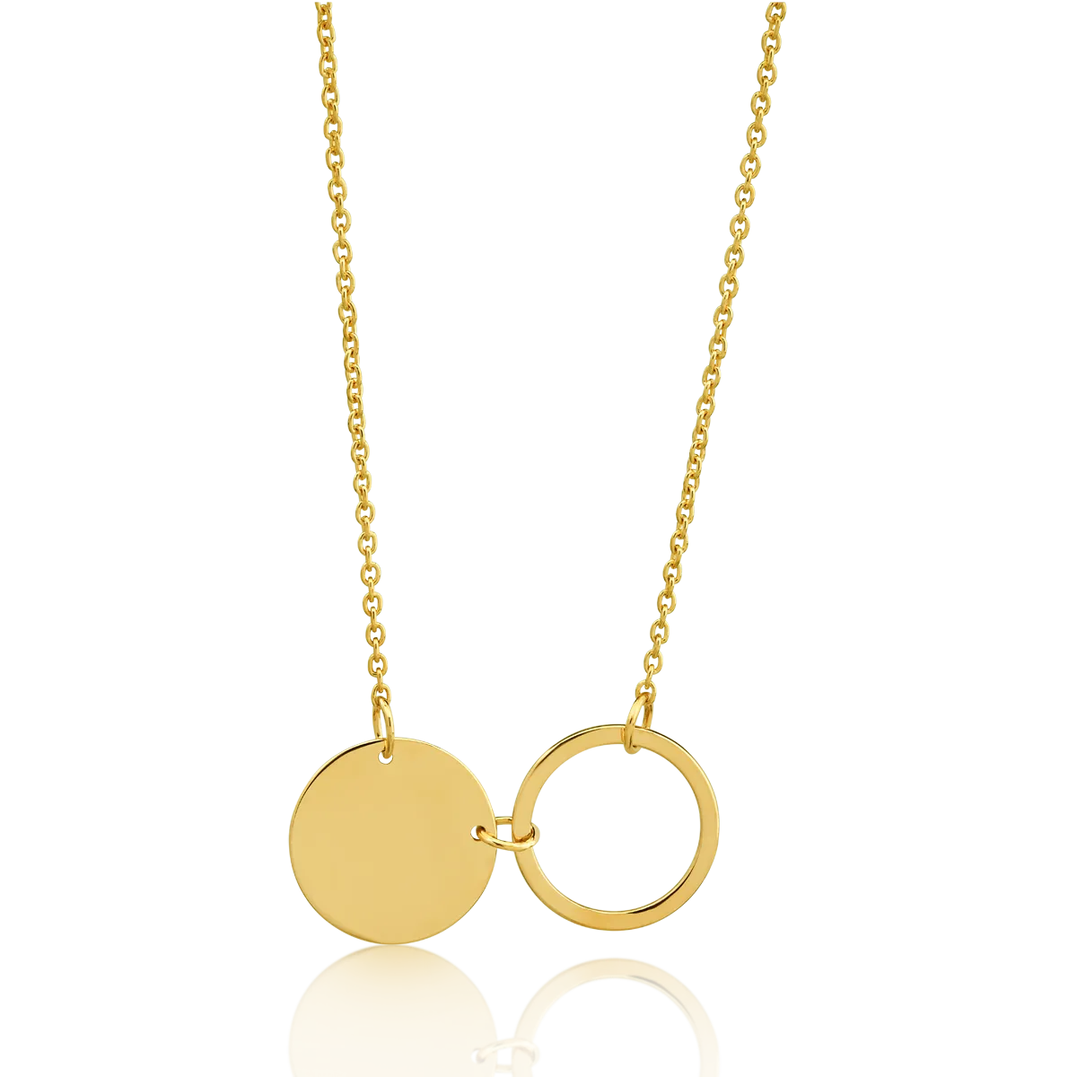 14K yellow gold pendant necklace