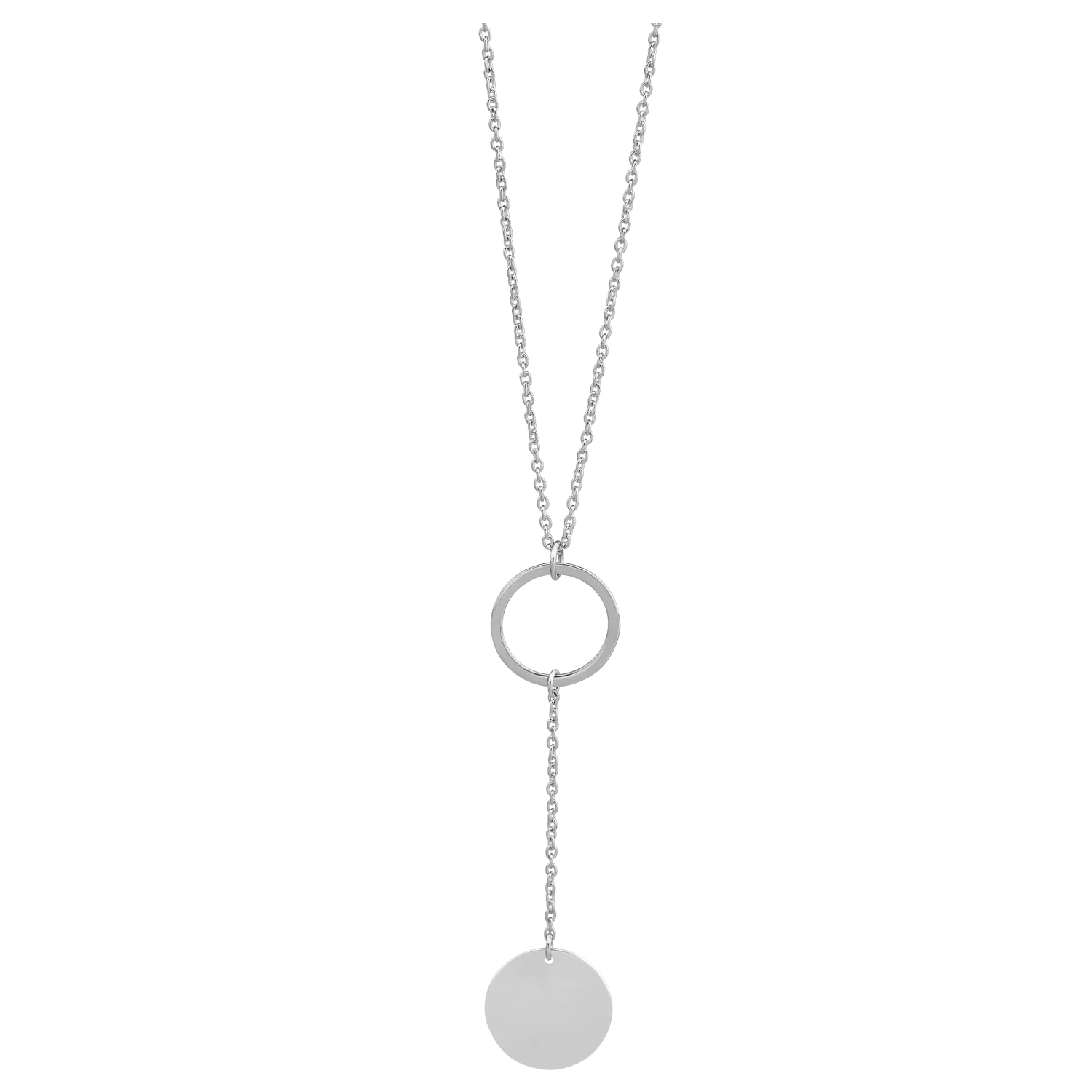 14K white gold chain with pendant
