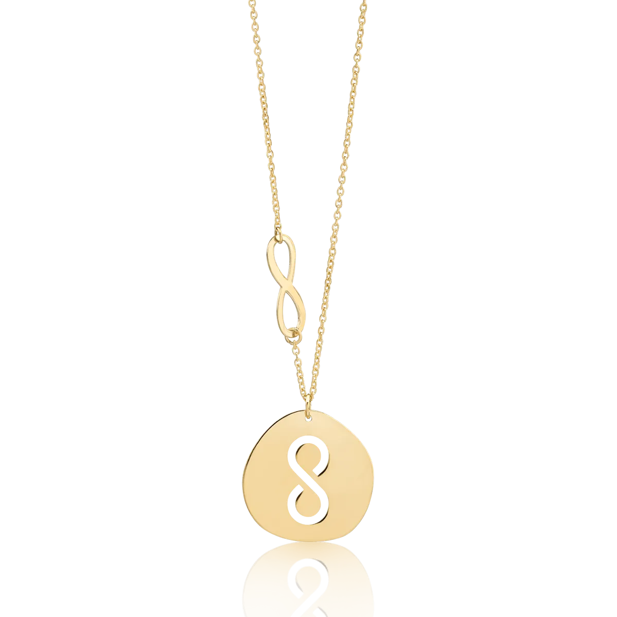 14K yellow gold pendant necklace