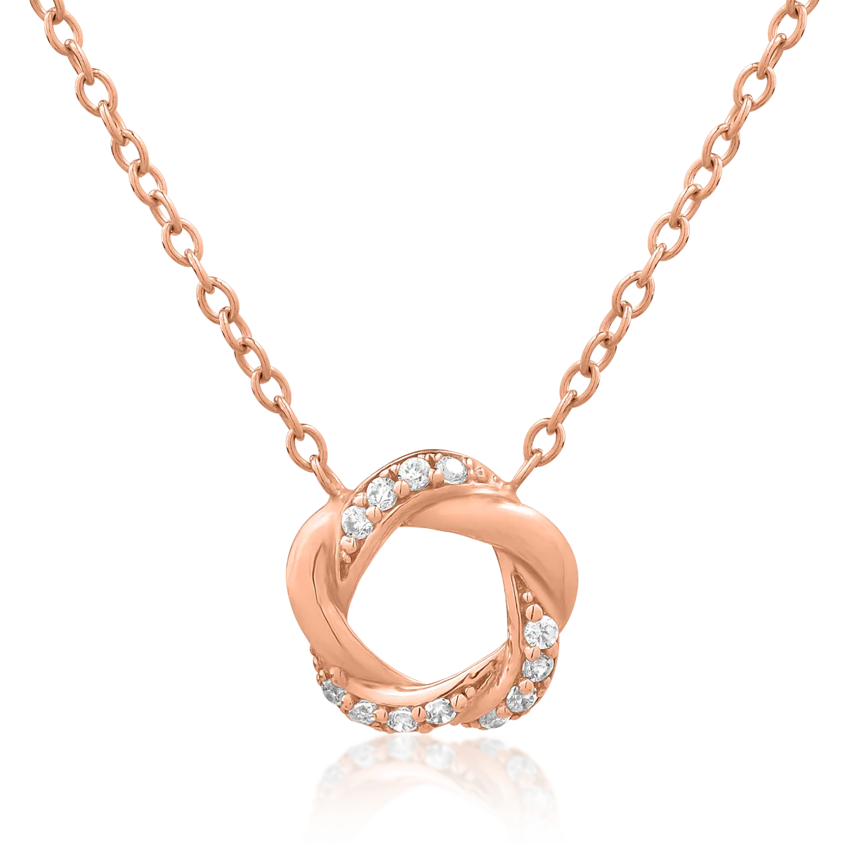 14K rose gold pendant necklace