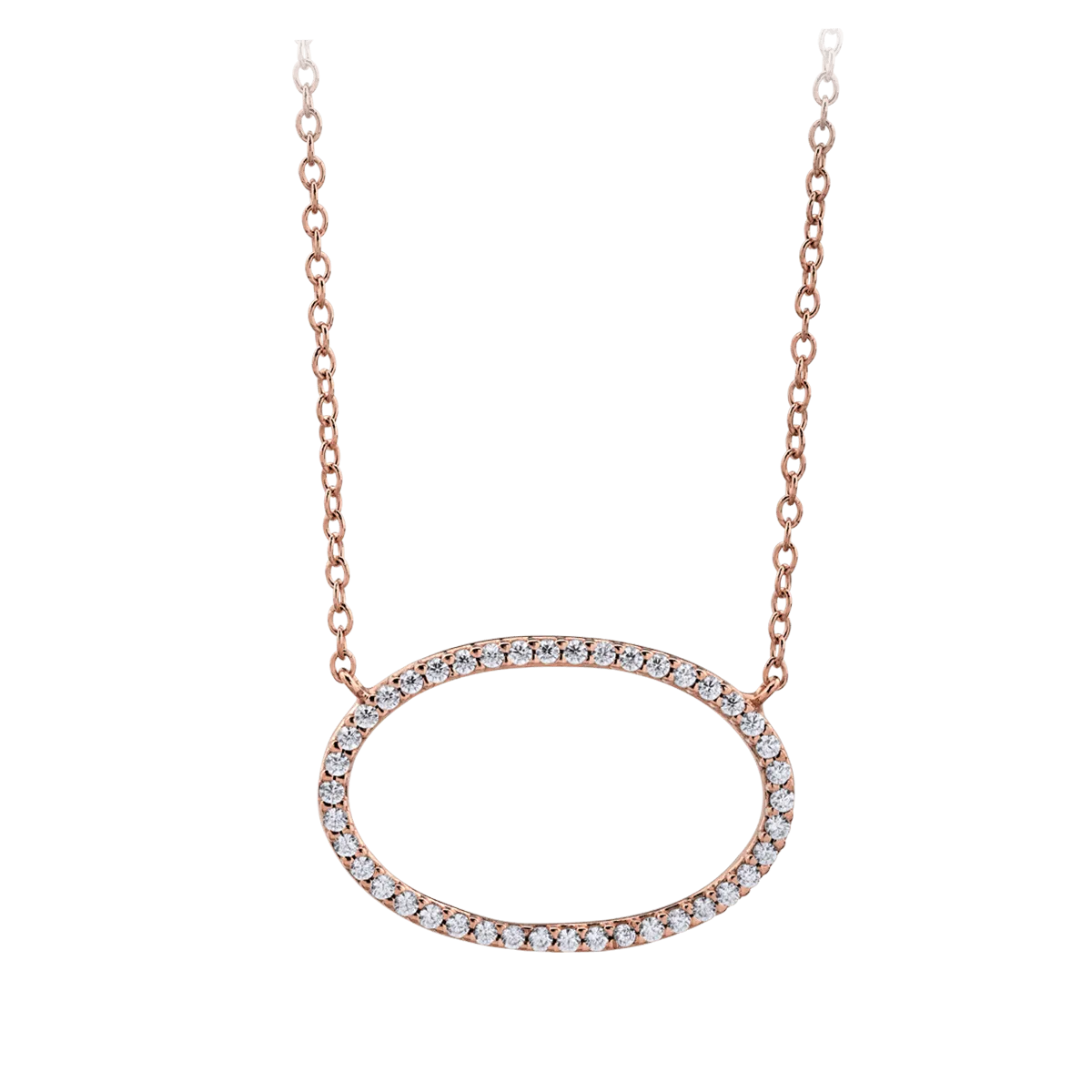 14K rose gold pendant necklace