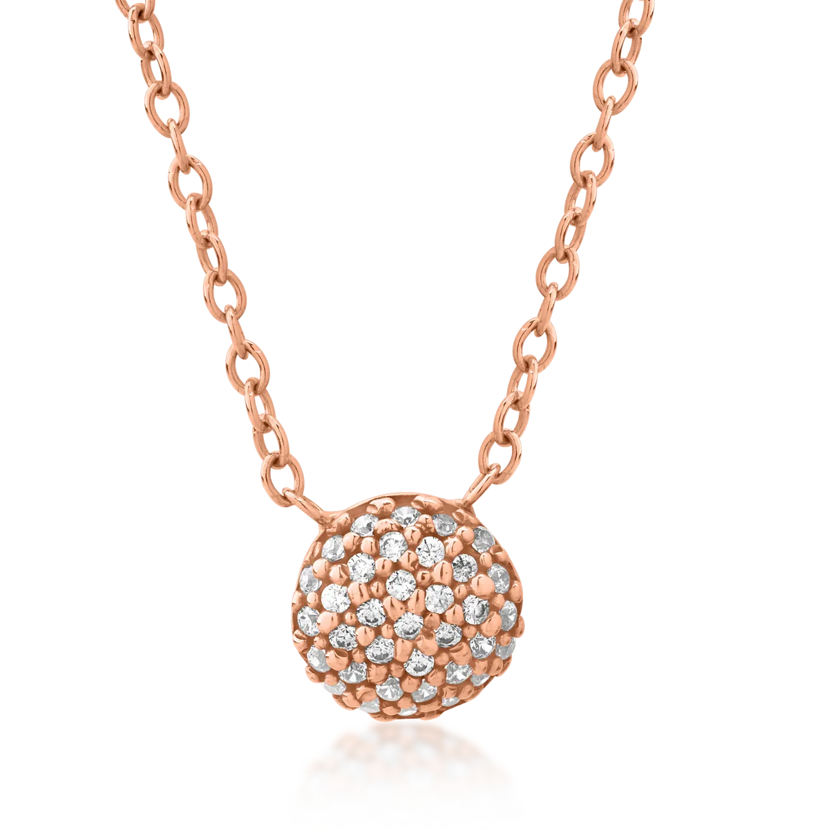 14K rose gold pendant necklace