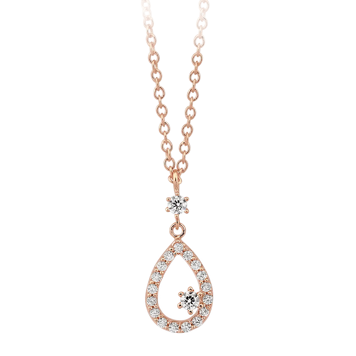 14K rose gold pendant necklace