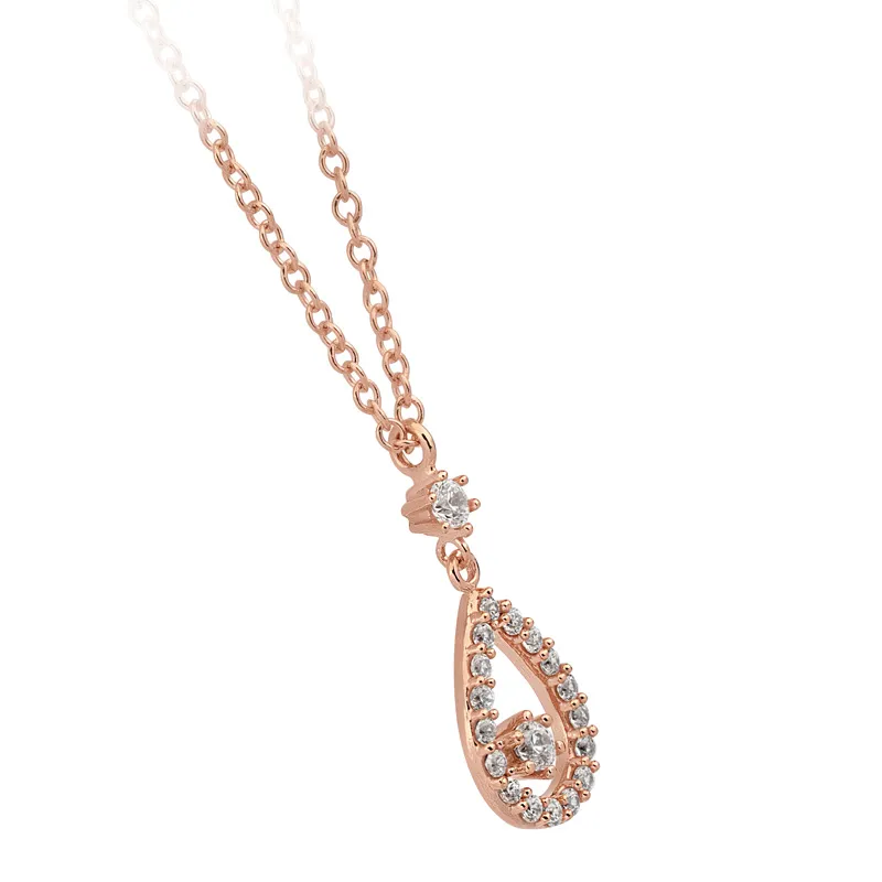 14K rose gold pendant necklace