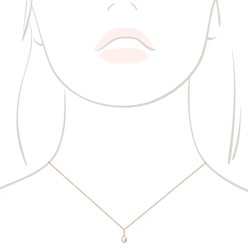 14K rose gold pendant necklace