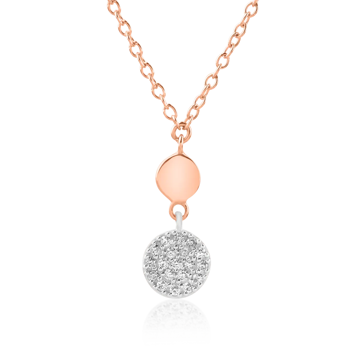14K rose gold pendant necklace