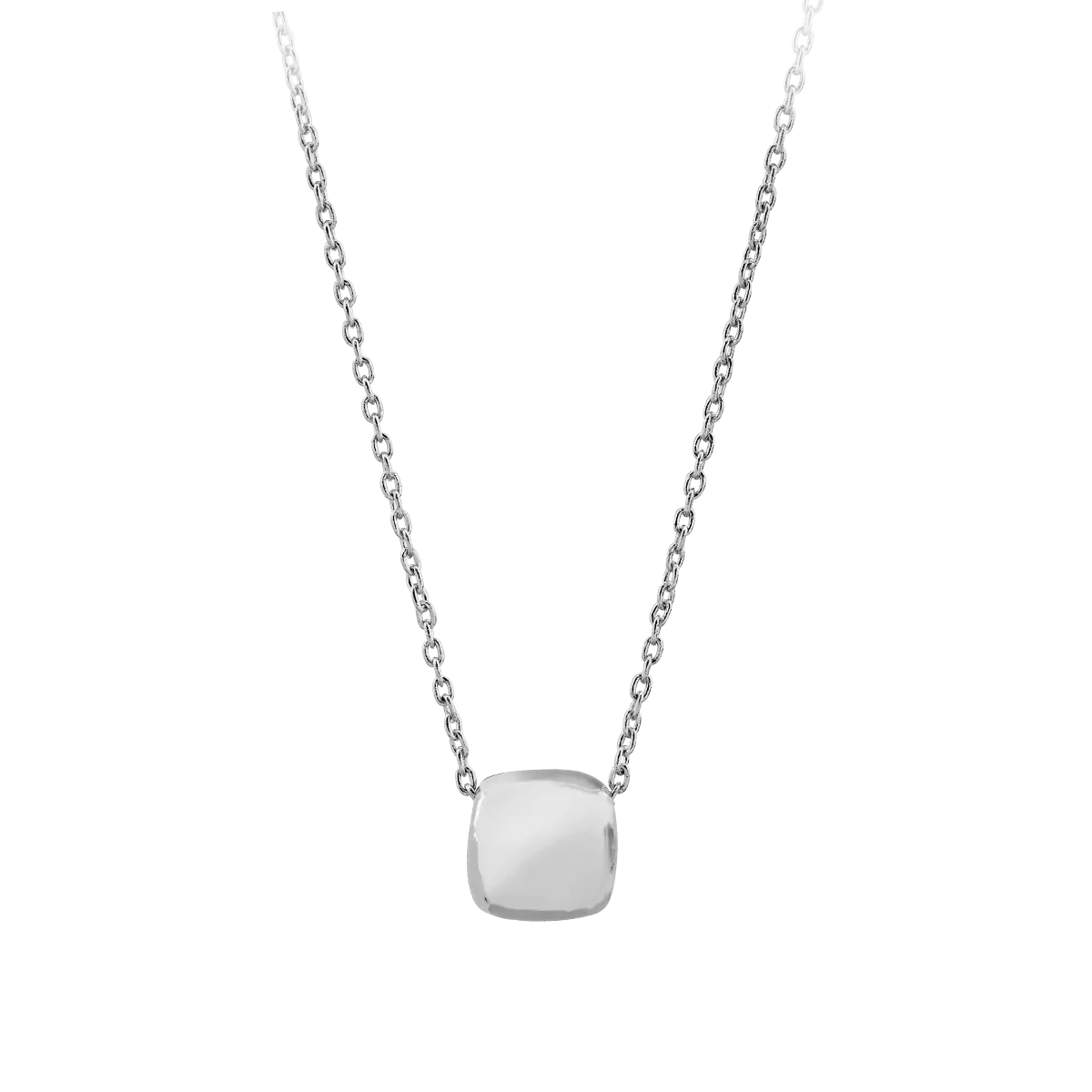 14K white gold pendant necklace