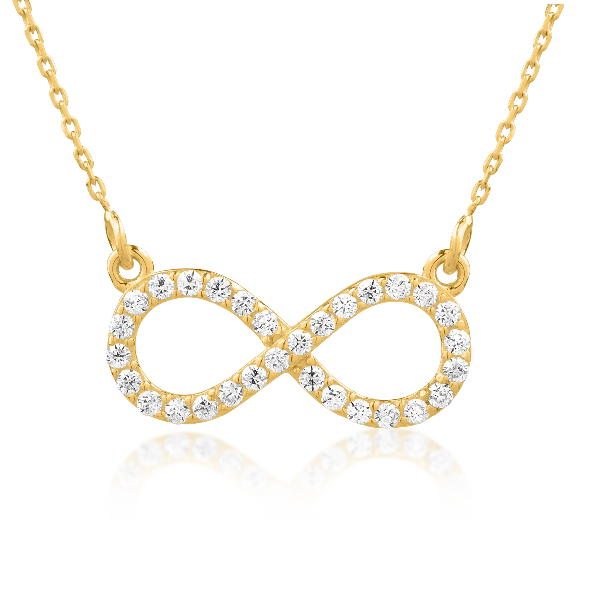 14K yellow gold infinite pendant necklace