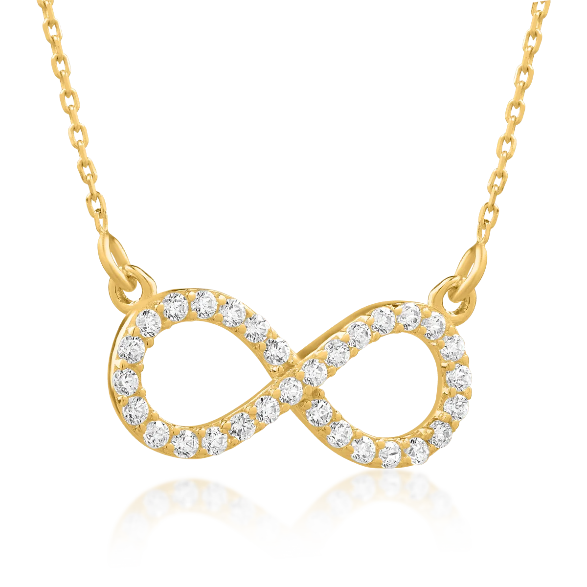 14K yellow gold infinite pendant necklace