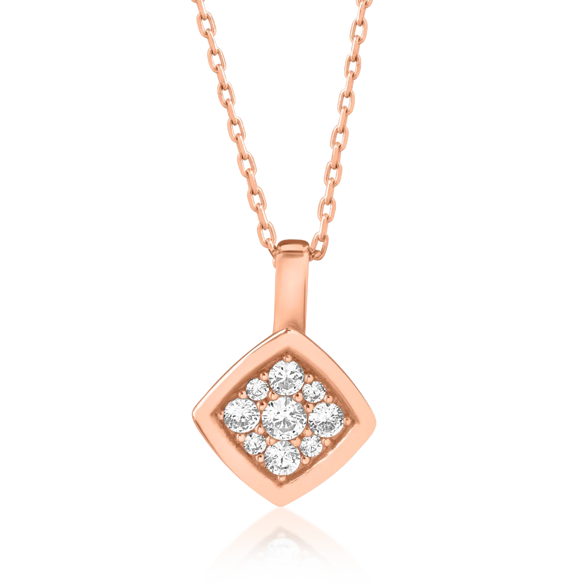 14K rose gold pendant necklace