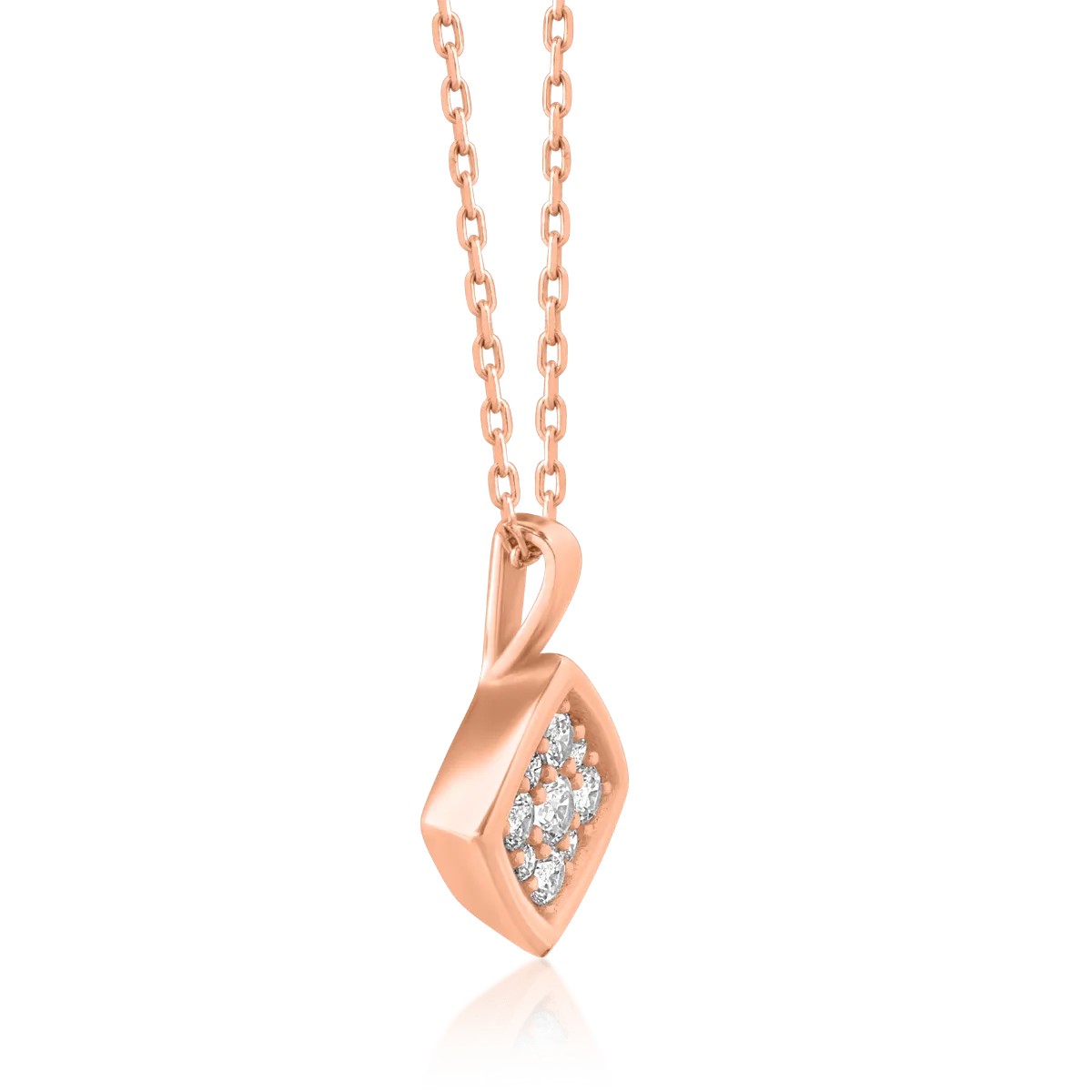 14K rose gold pendant necklace