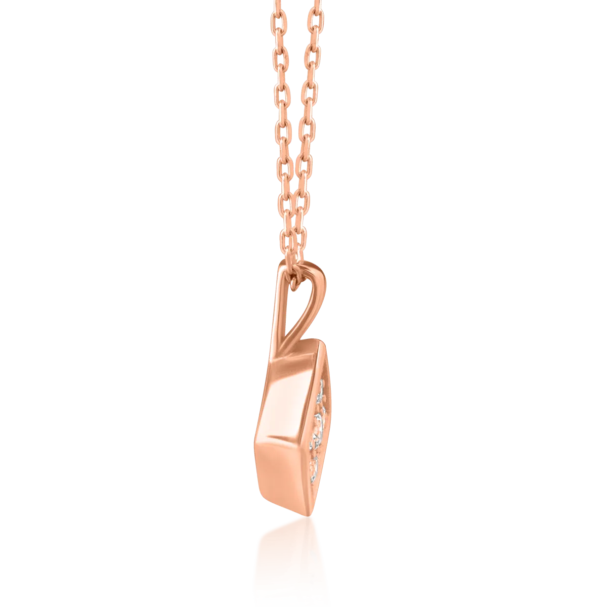 14K rose gold pendant necklace