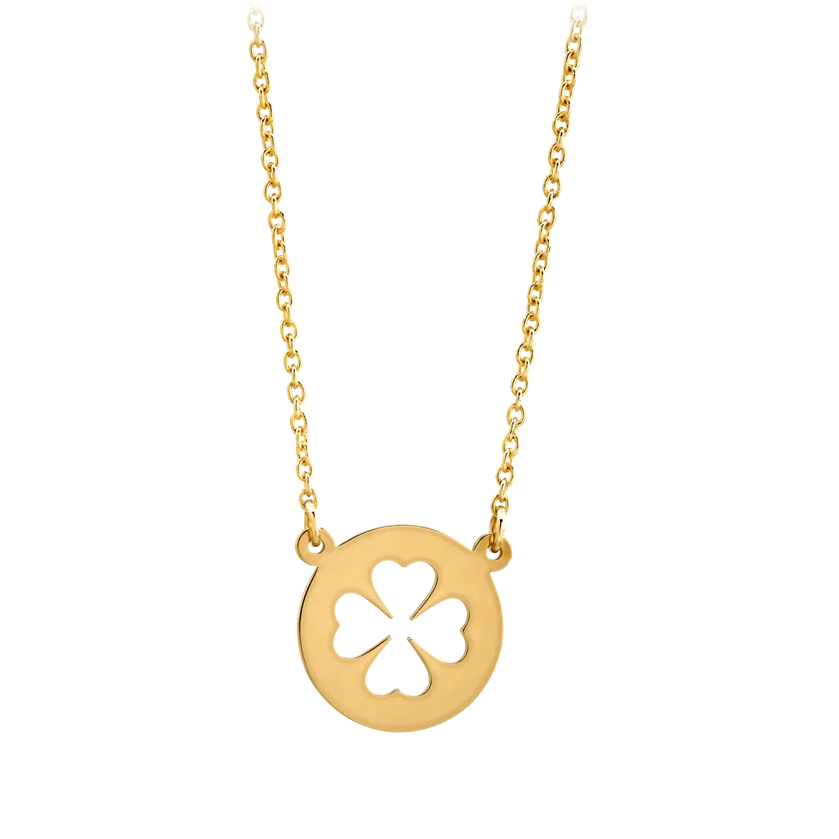 14K yellow gold pendant necklace-120894