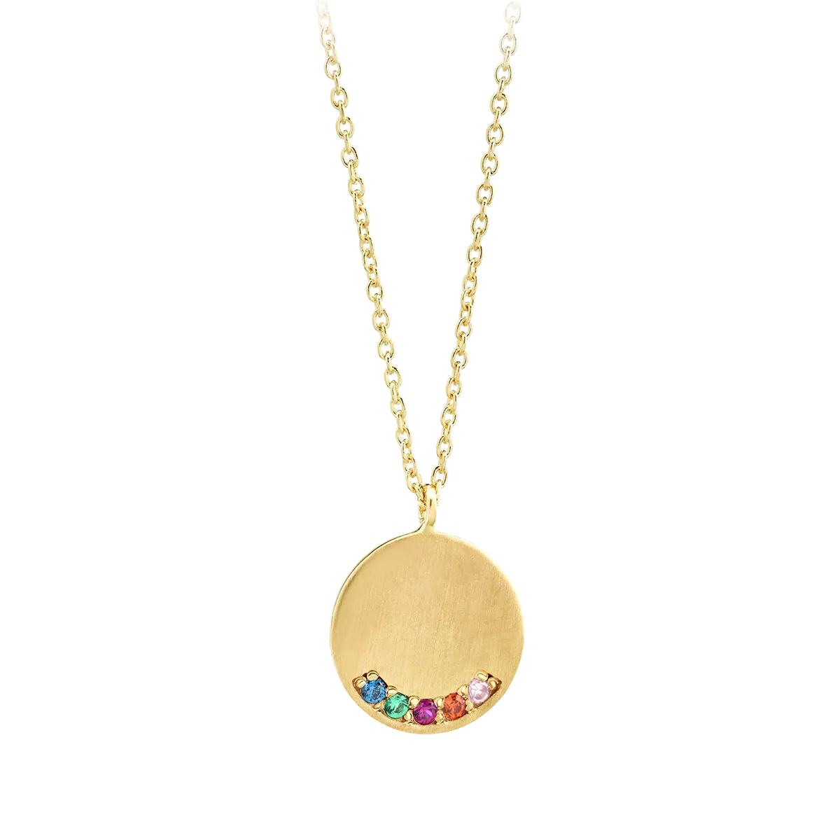 14K yellow gold pendant necklace