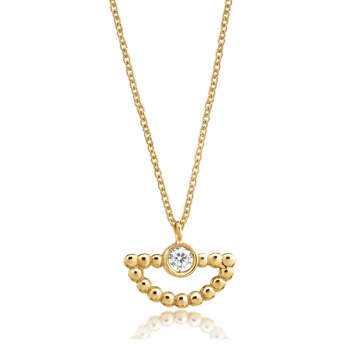 Lant cu pandantiv din aur galben