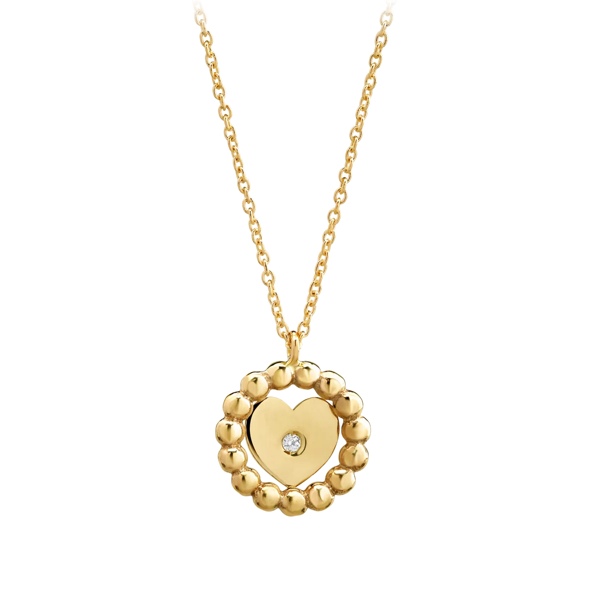 14K yellow gold pendant necklace-120860