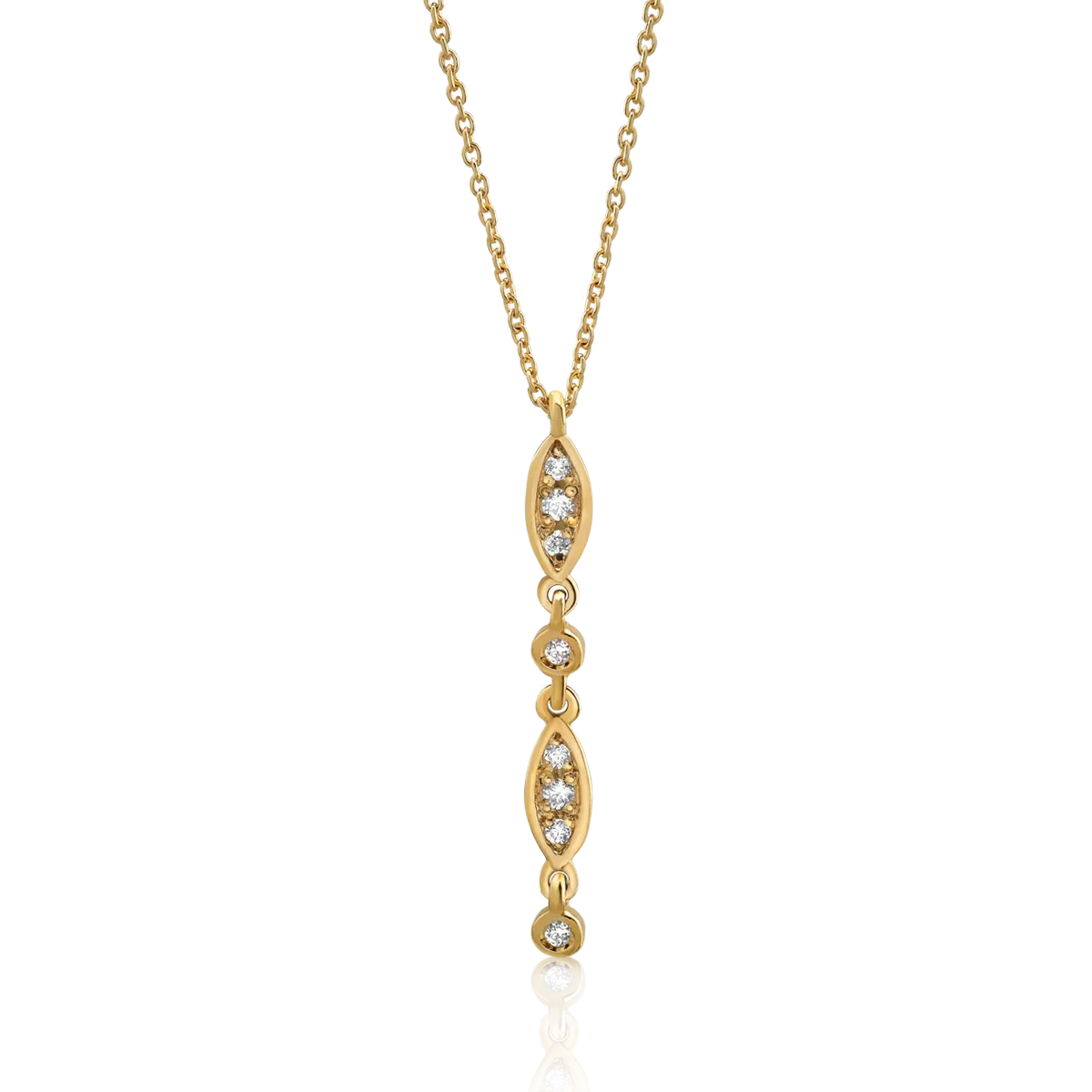 14K yellow gold pendant necklace