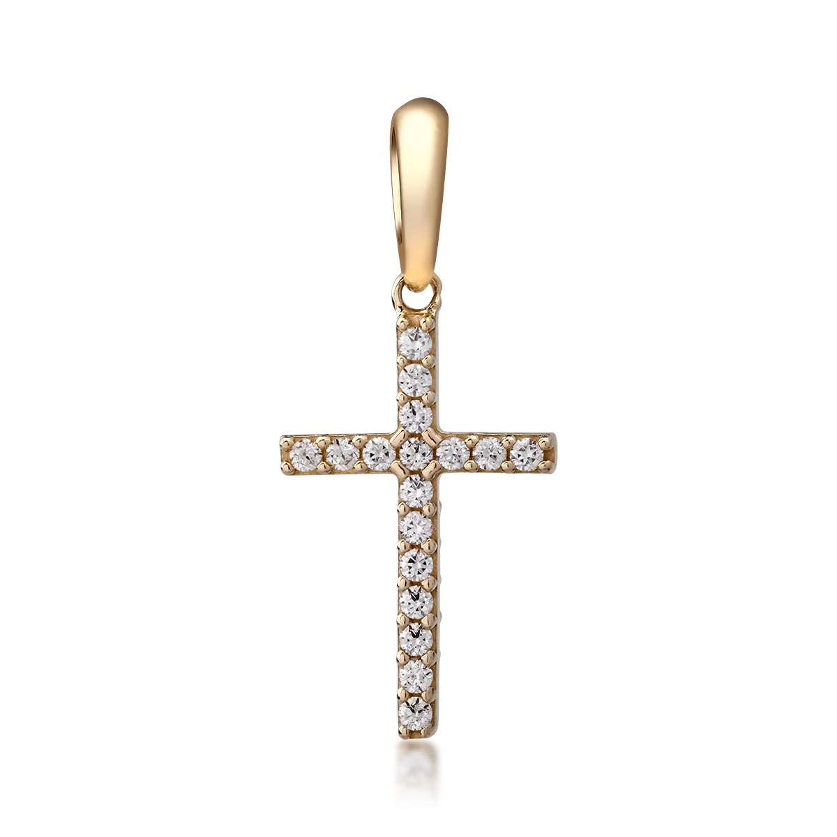 Pandantiv cruce din aur galben de 14K-53486