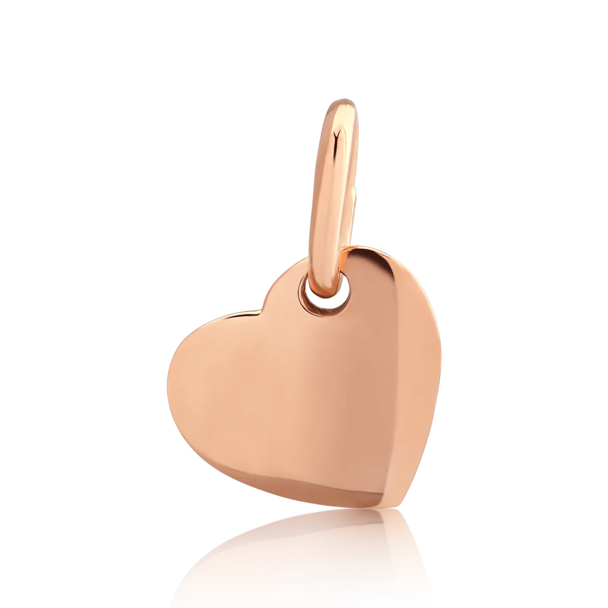 Pandantiv inima din aur roz