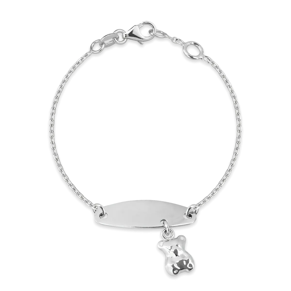 14K white gold children's bracelet