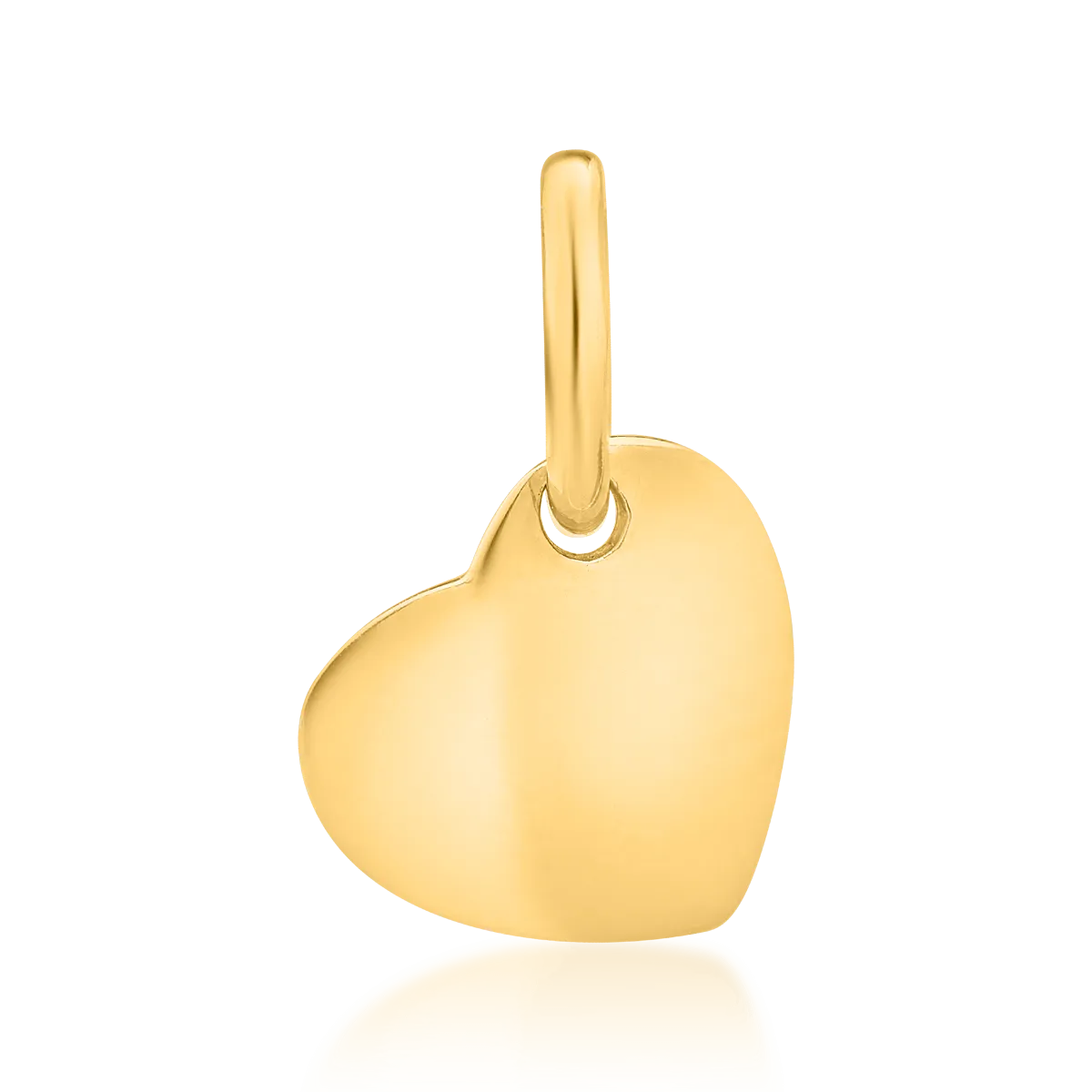 Szív alakú medál 14K-os sárga aranyból