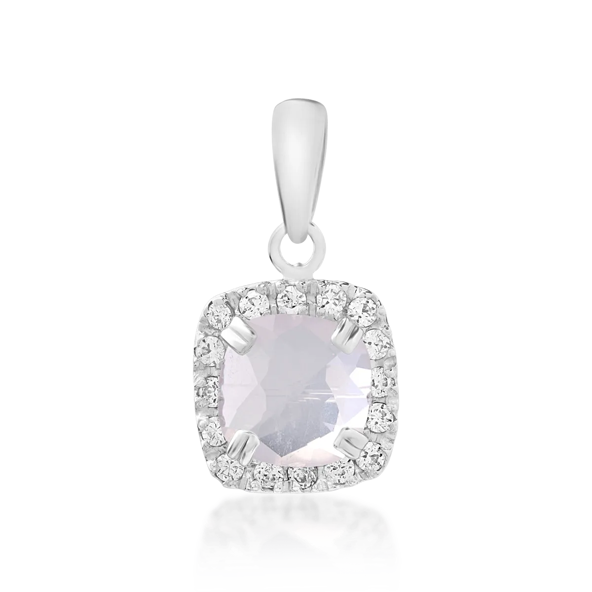 14K white gold pendant