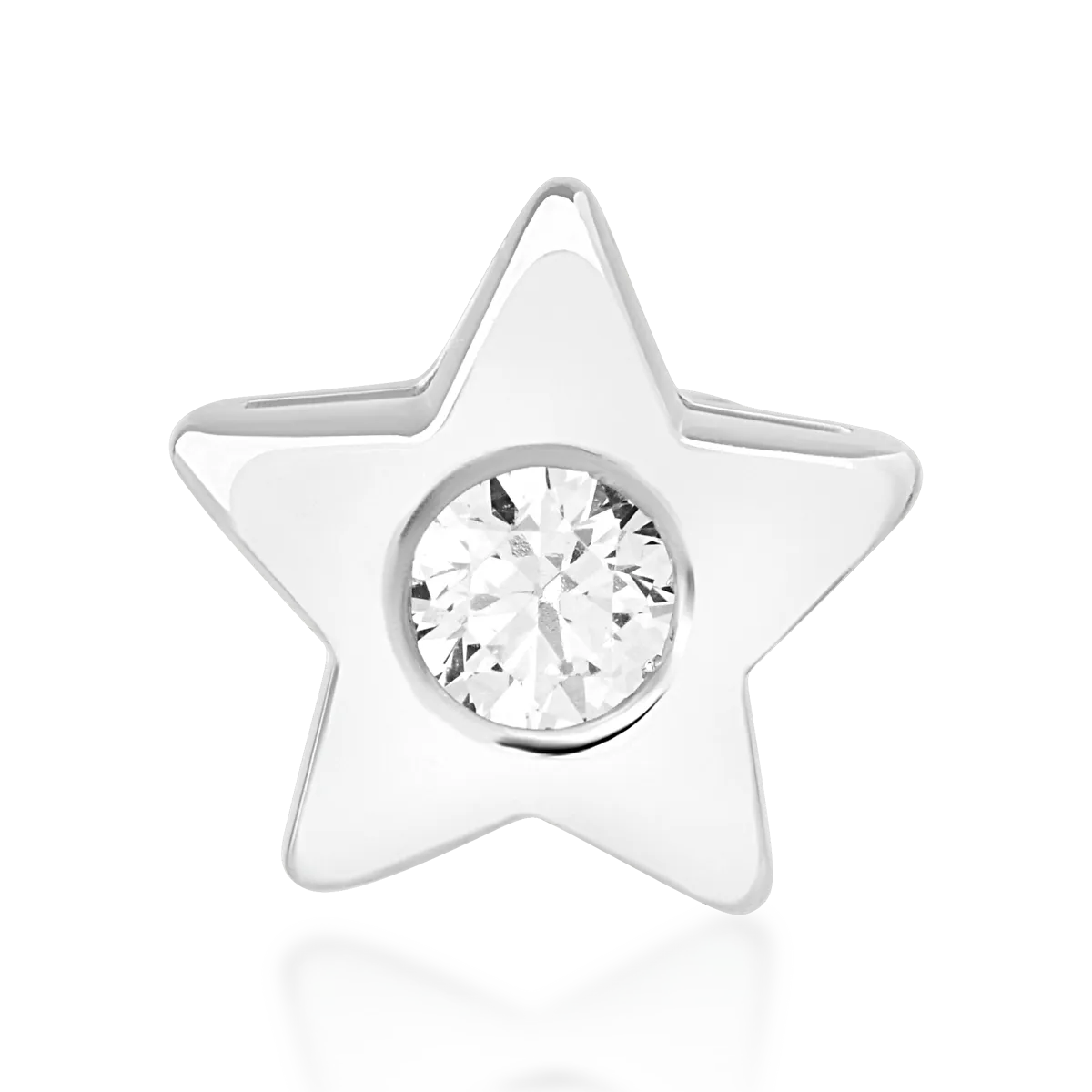 14K white gold star pendant