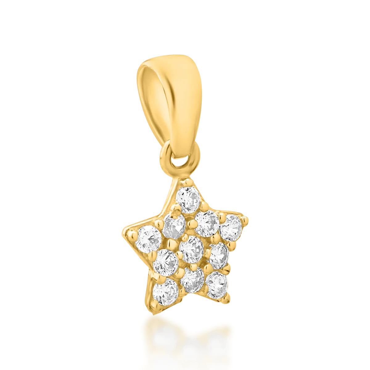 Pandantiv steluta din aur galben de 14K