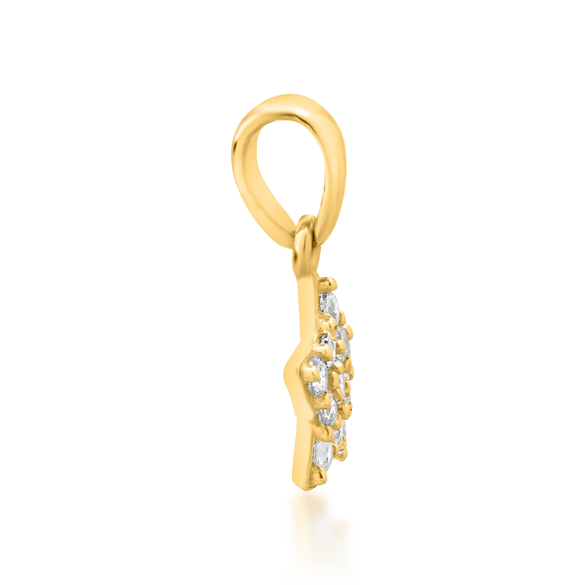 Pandantiv steluta din aur galben de 14K