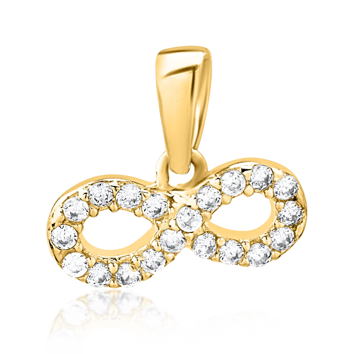 Pandantiv infinit din aur galben de 14K