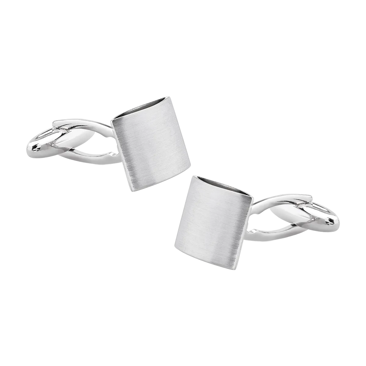 14K white gold cufflinks