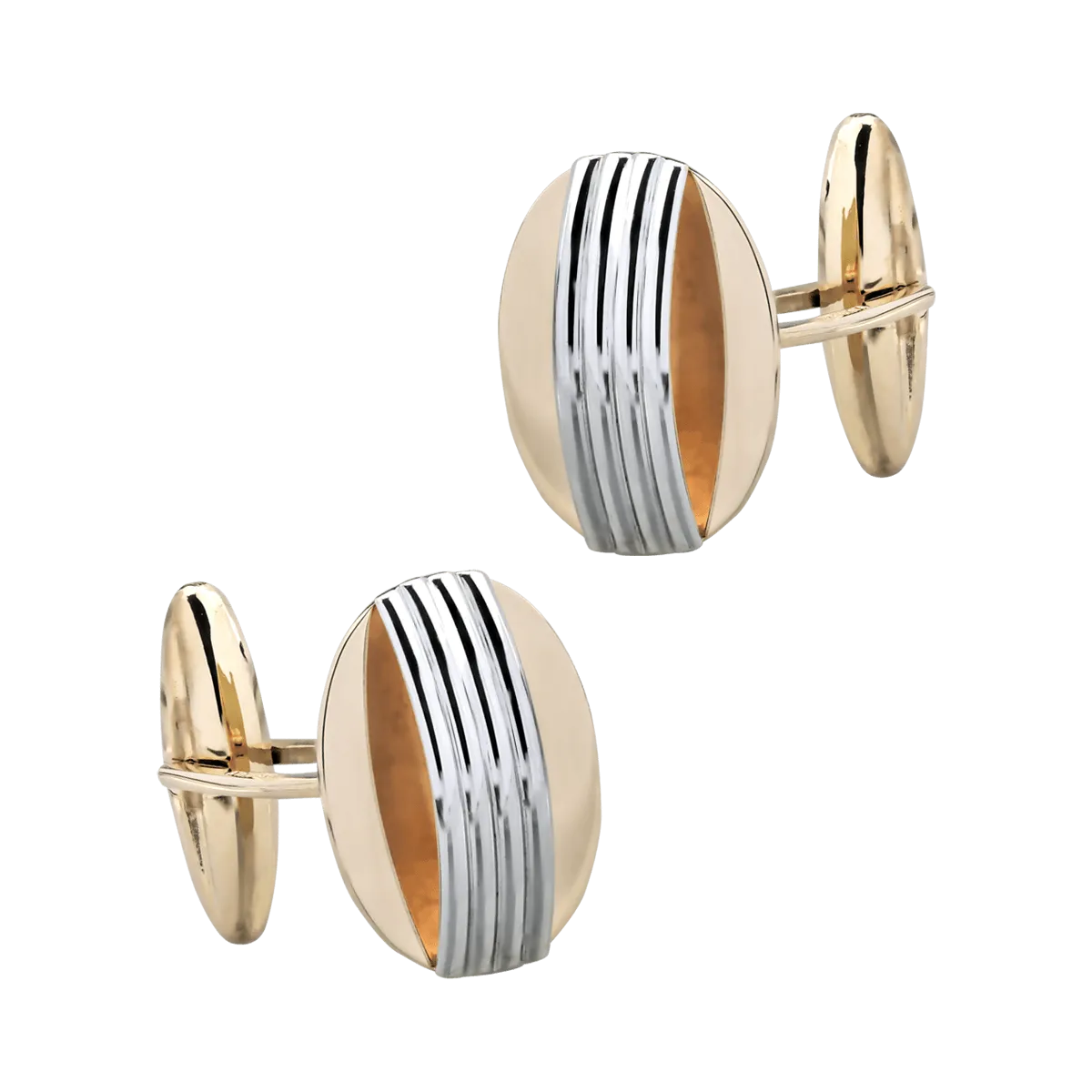14K yellow gold cufflinks