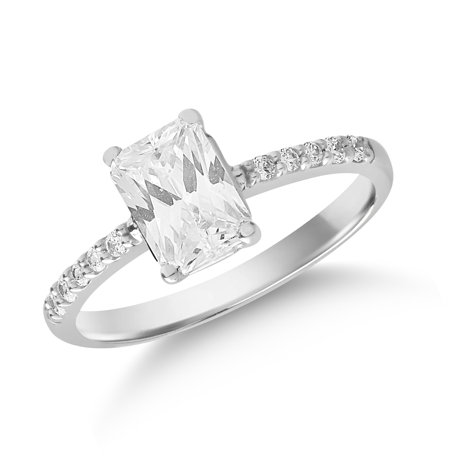 14K white gold engagement ring-121569