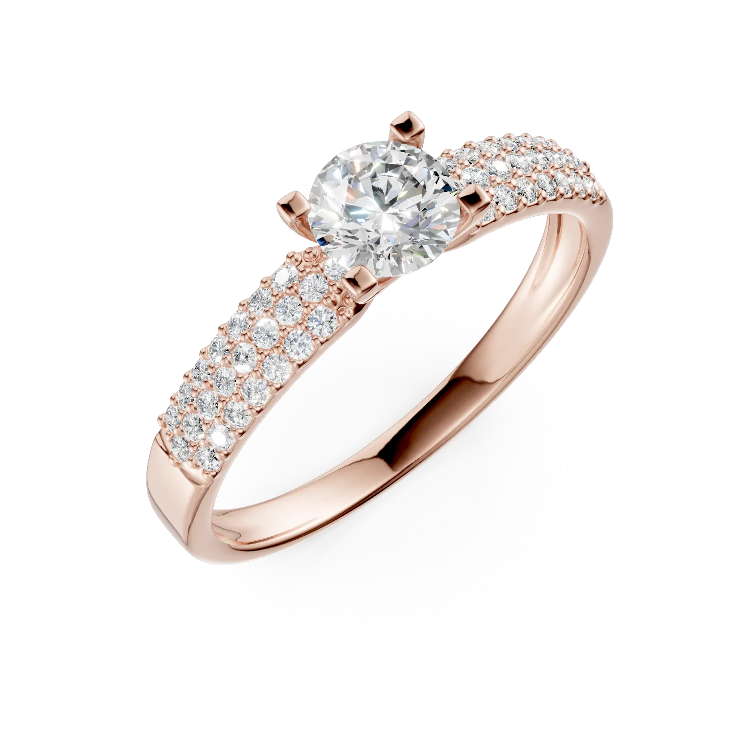 Rose gold engagement ring