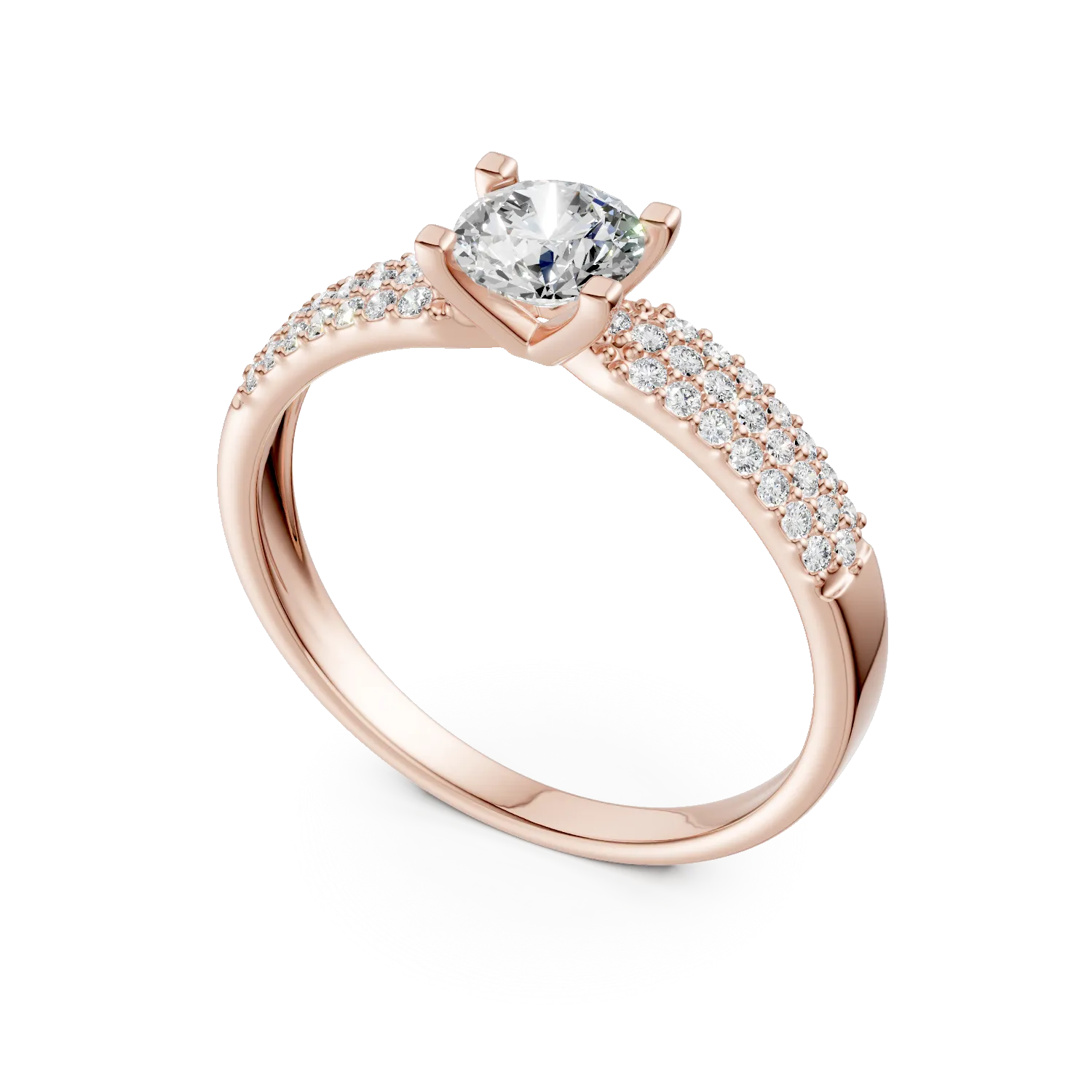 Rose gold engagement ring