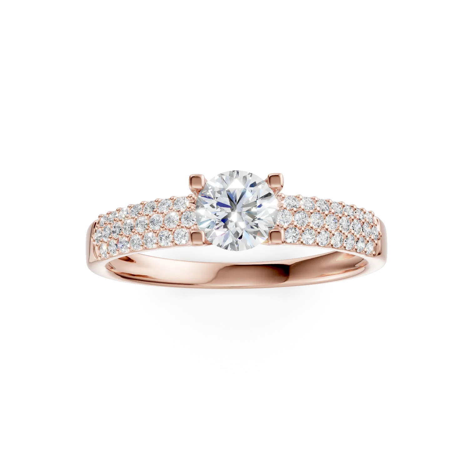 Rose gold engagement ring