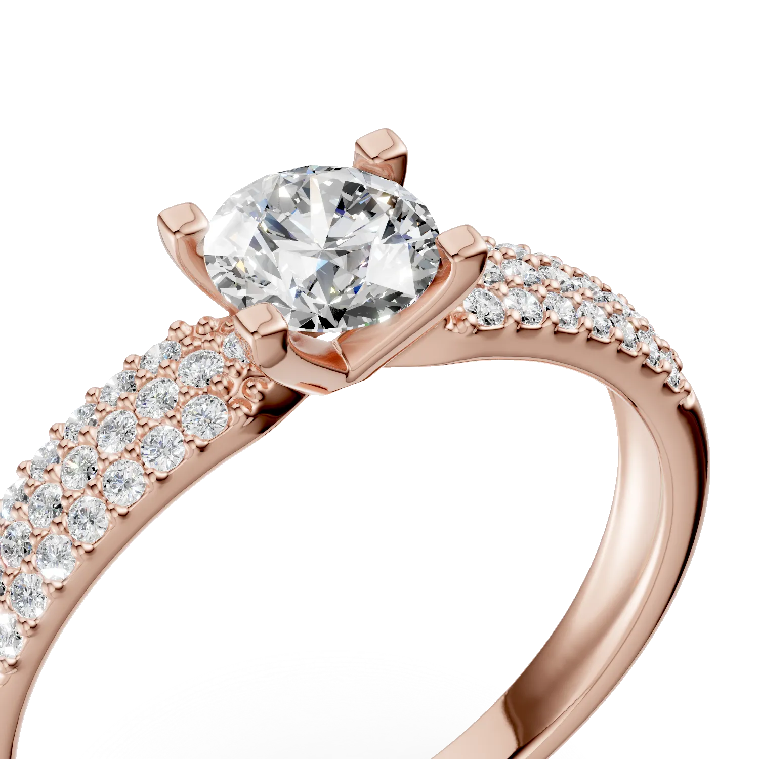 Rose gold engagement ring