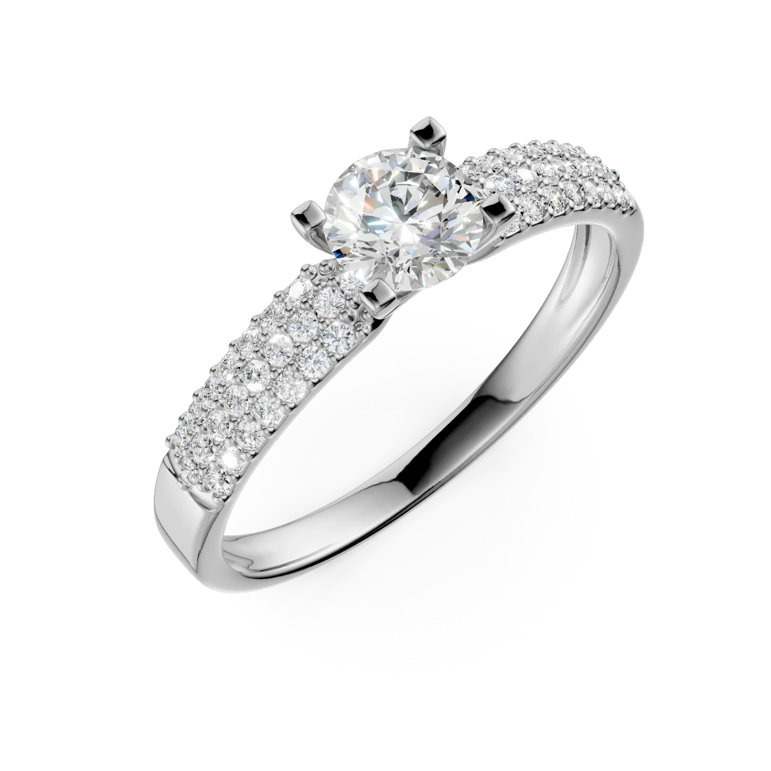 White gold engagement ring