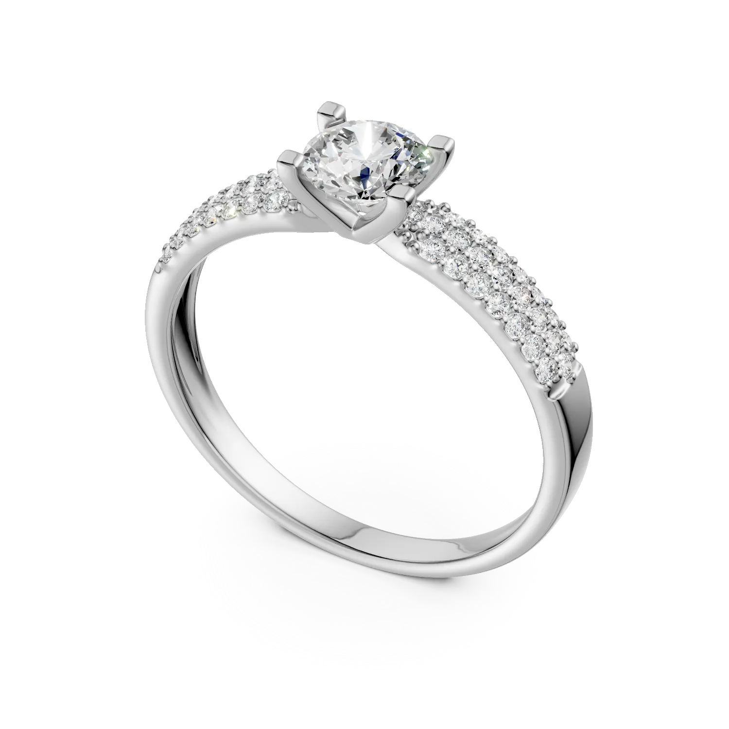 White gold engagement ring