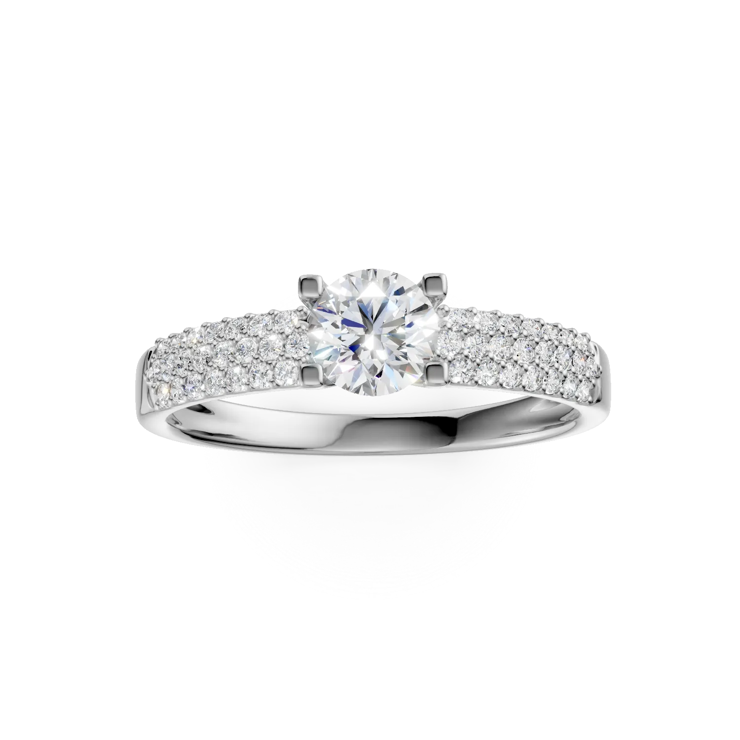 White gold engagement ring