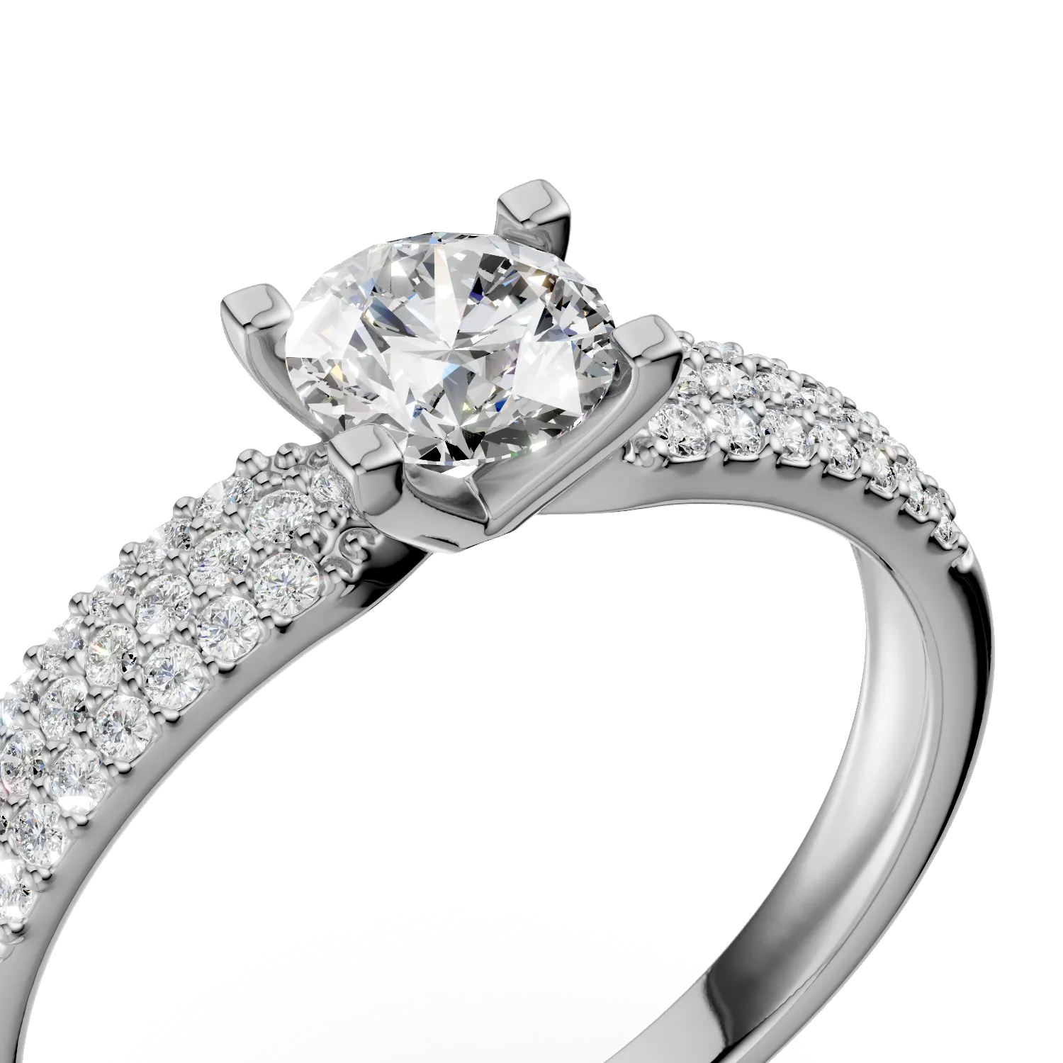 White gold engagement ring