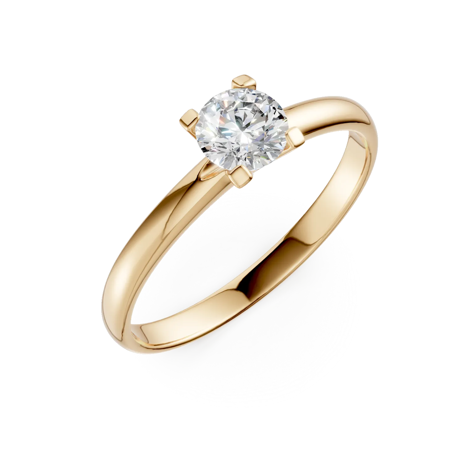 Yellow gold engagement ring