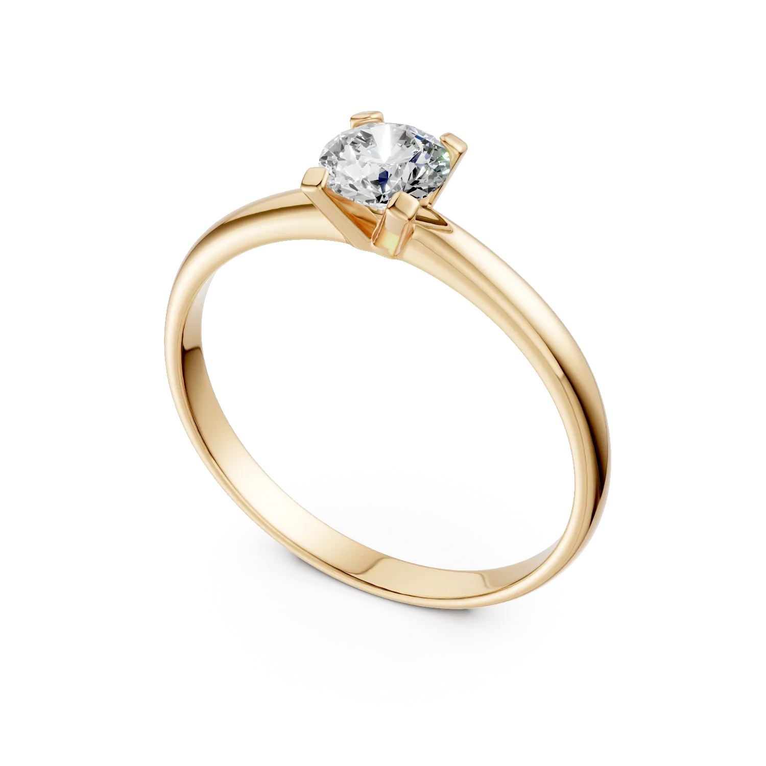 Yellow gold engagement ring